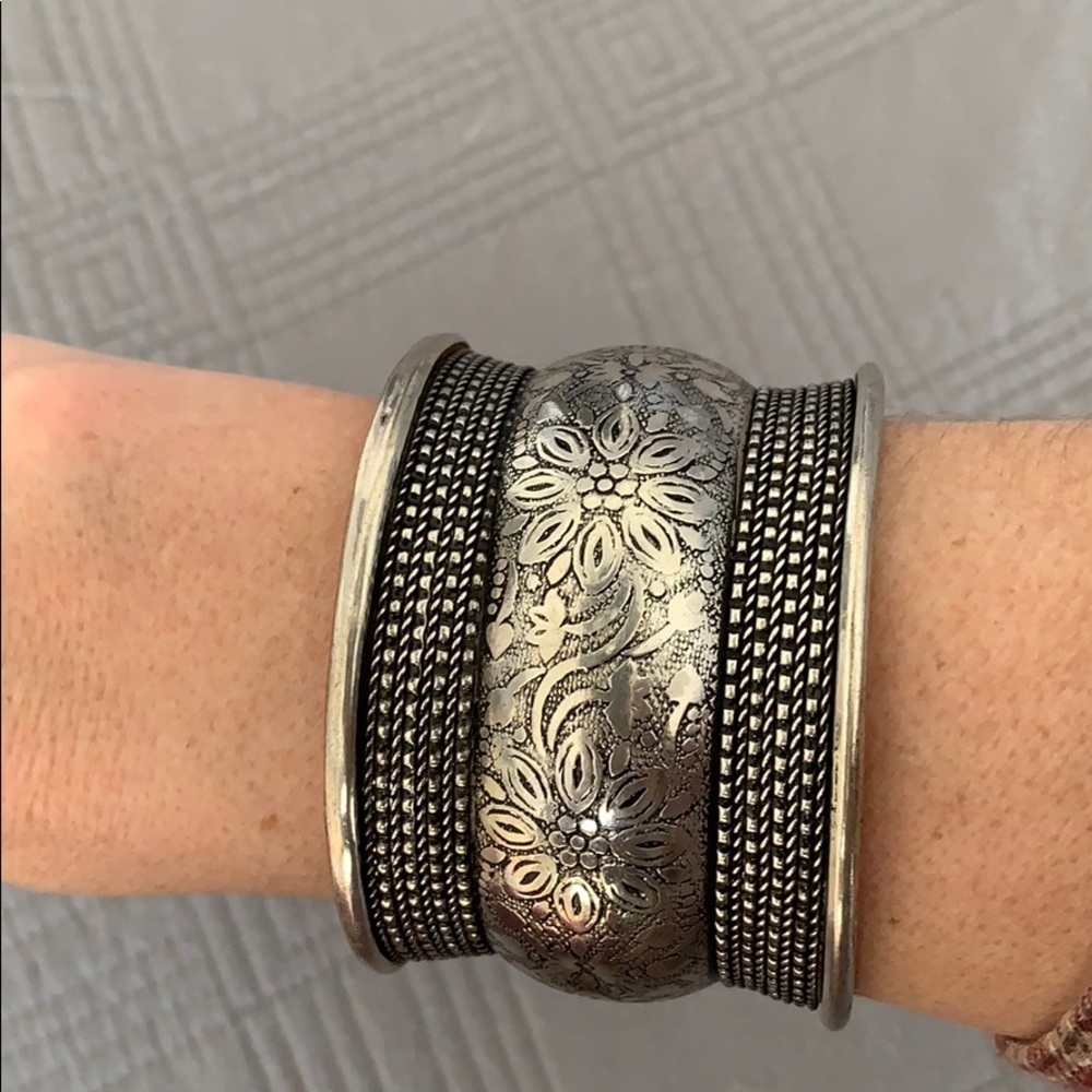 Silver cuff bracelet